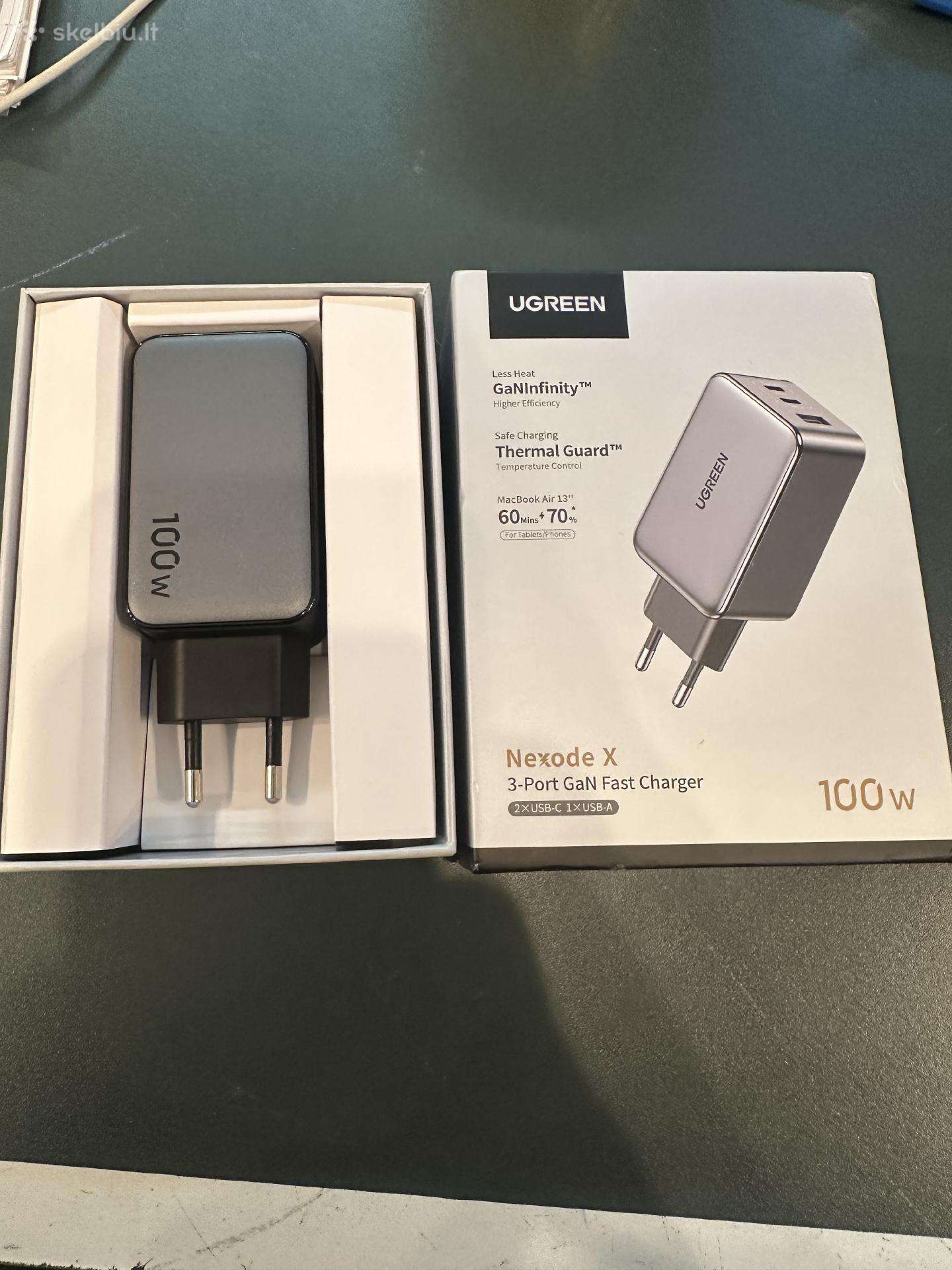 Ugreen nexode x 100w gan greitas įkroviklis