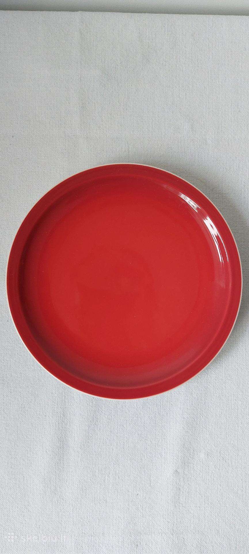 Naujos! Raudonos lėkštės (įstr. 21 cm) / yra 2 vnt