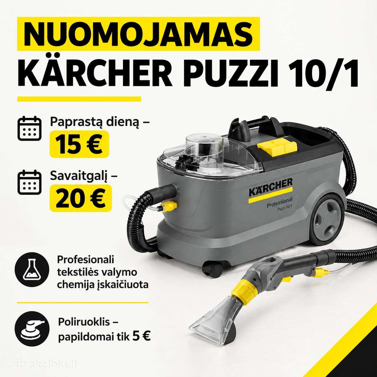 Karcher Puzzi 10/1 siurblys plaunantis siurblys
