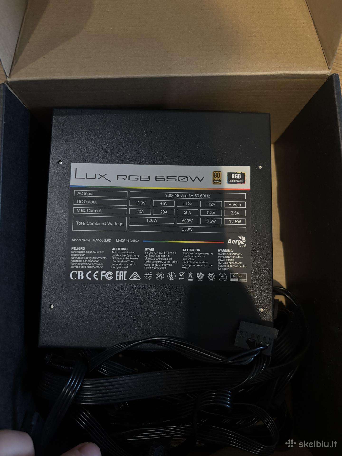 Aerocool Lux 650w Rgb 80bronze Psu