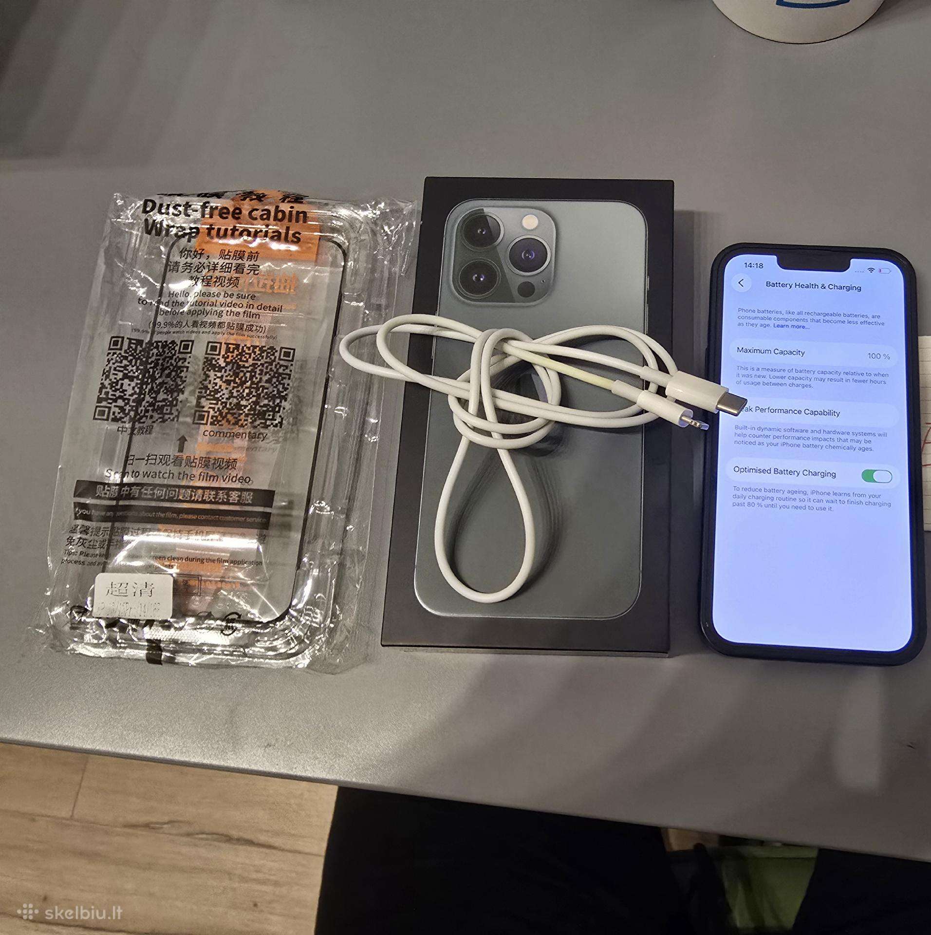 iPhone 13 pro, idealios būklės Battery healt 100%