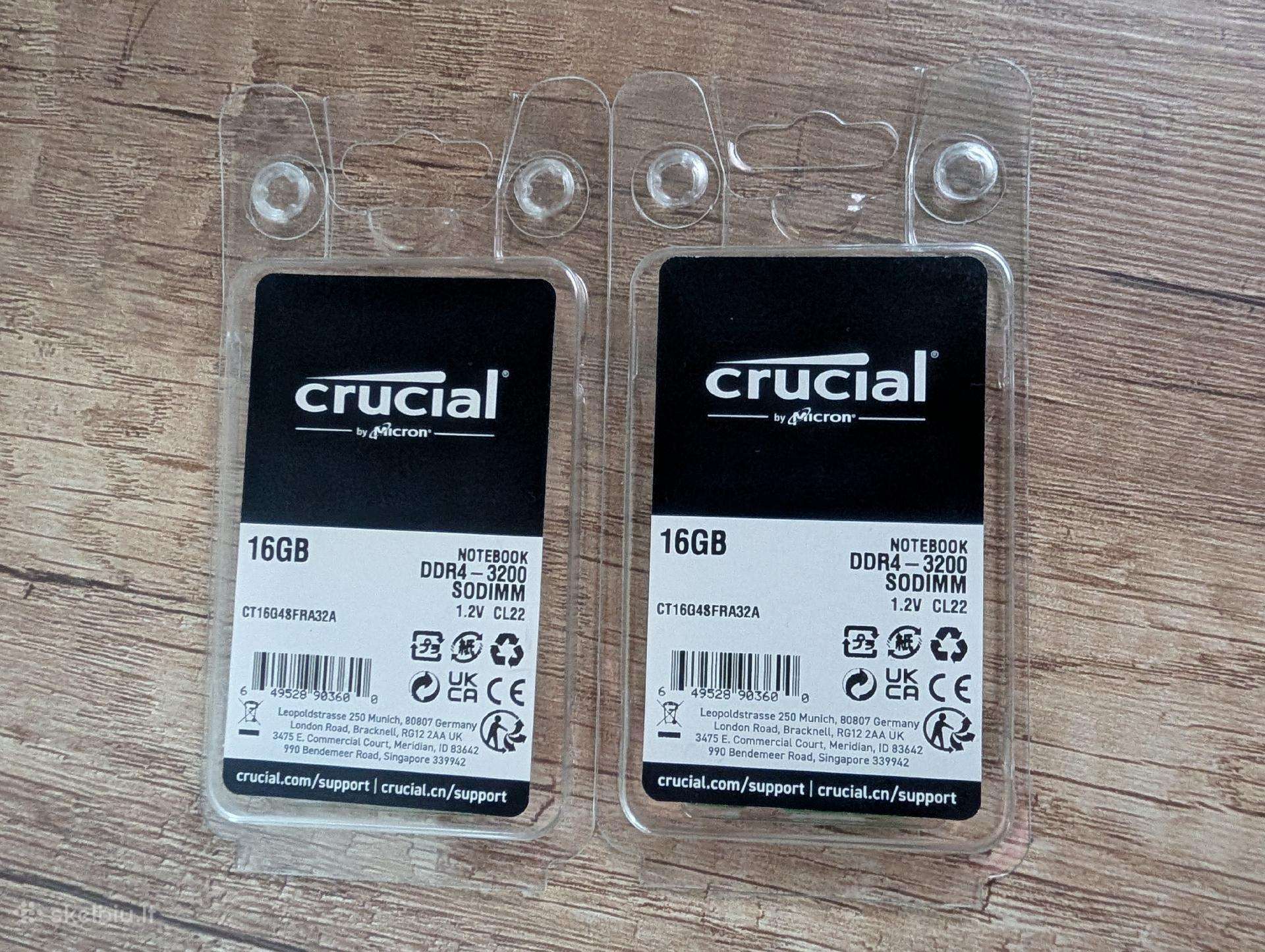 Crucial 32gb (2x16gb) Ddr4 3200mhz So-dimm RAM