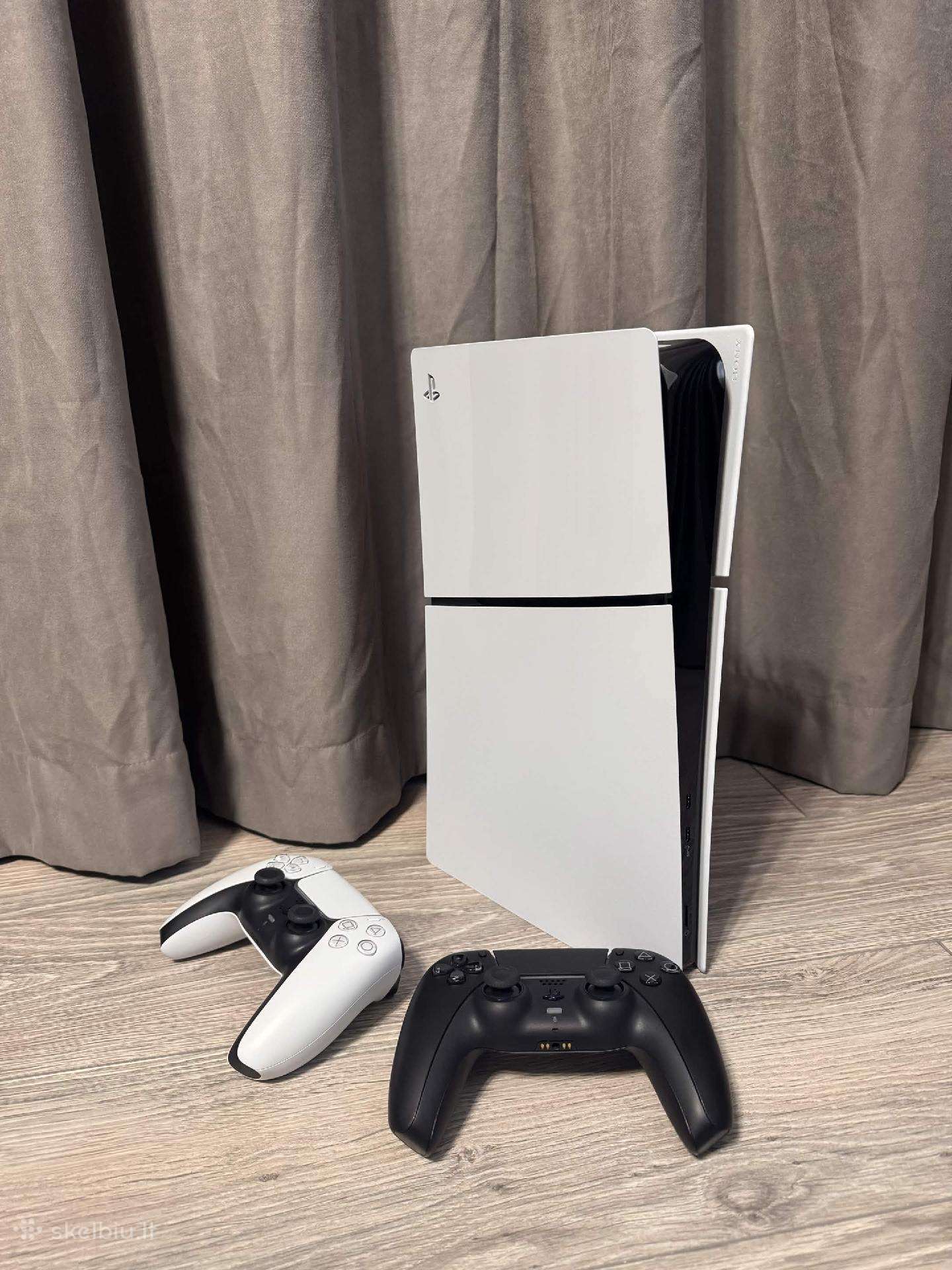 Playstation 5 Slim Digital + 2 pulteliai