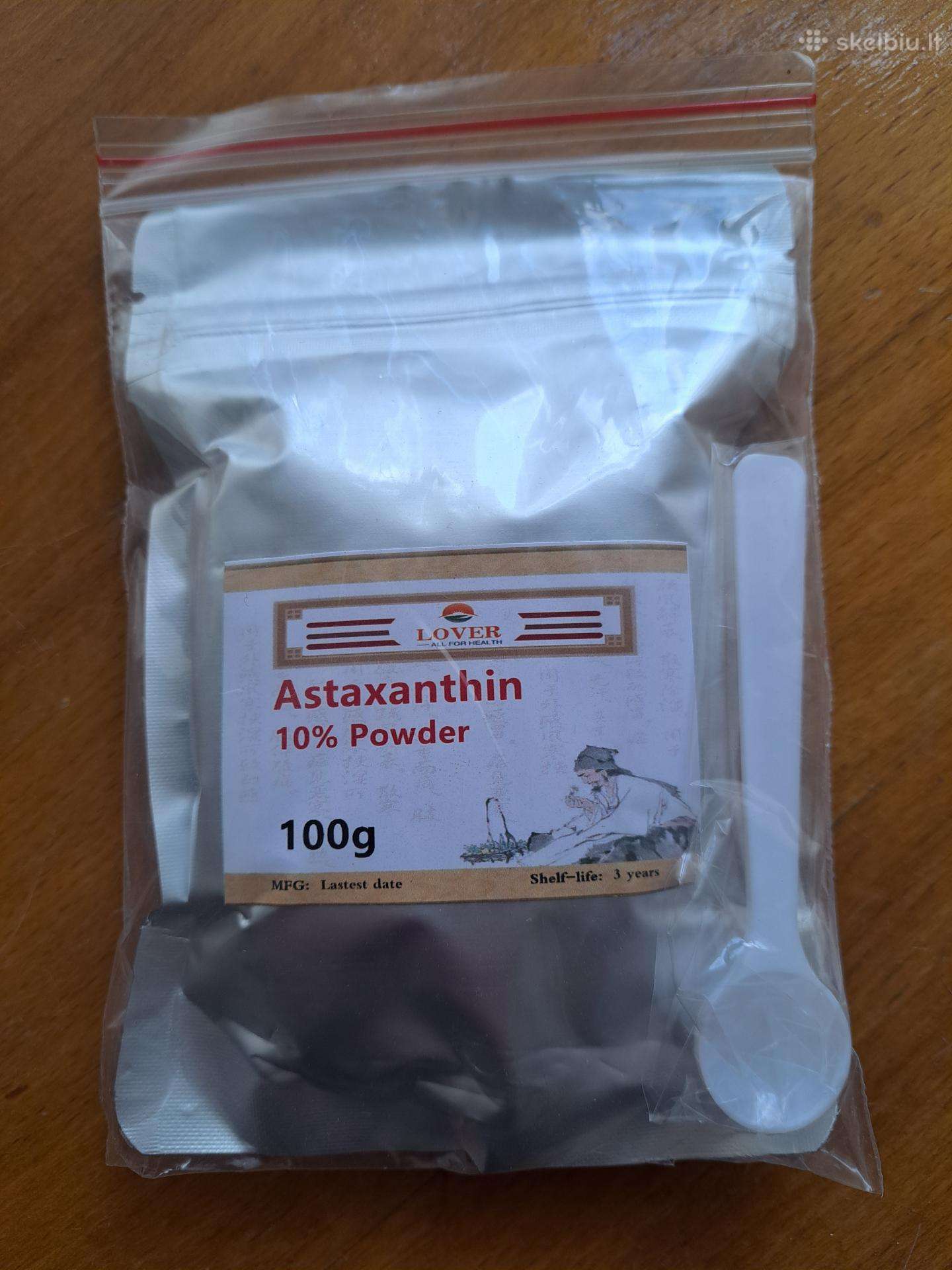 Parduodu Astaxanthin miltelius 10% 100gr