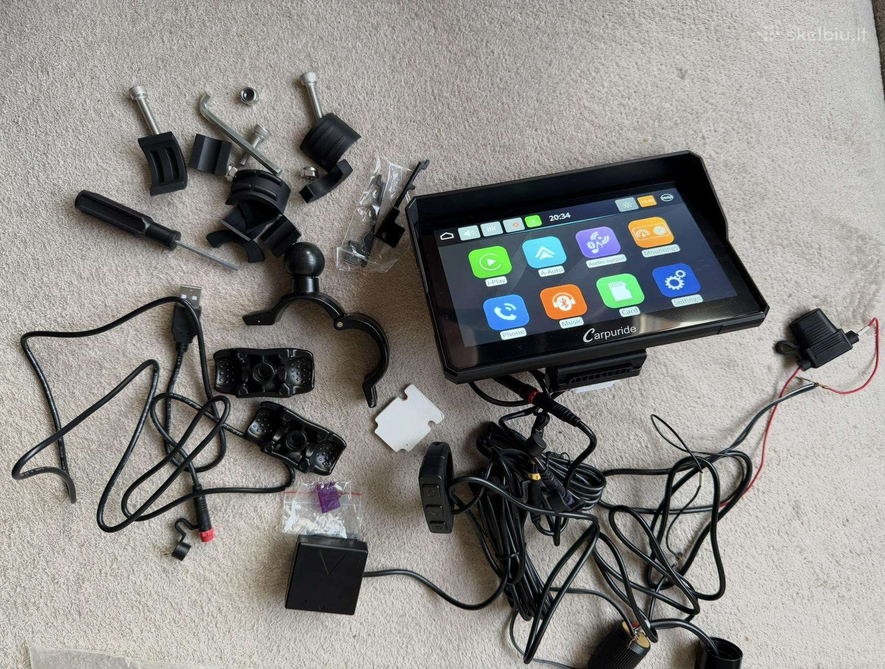 Carpuride moto Carplay ekranas