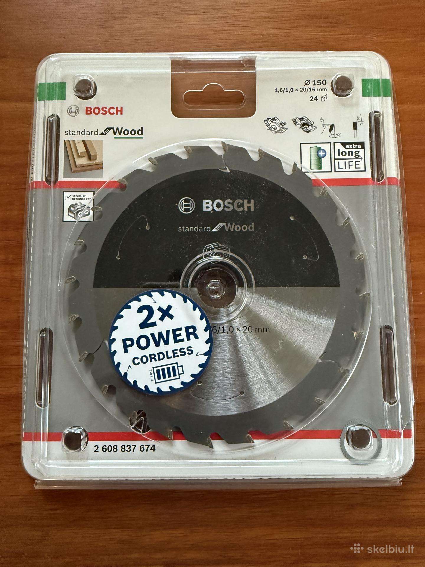 Diskas medienai Bosch Standard for Wood 150 mm