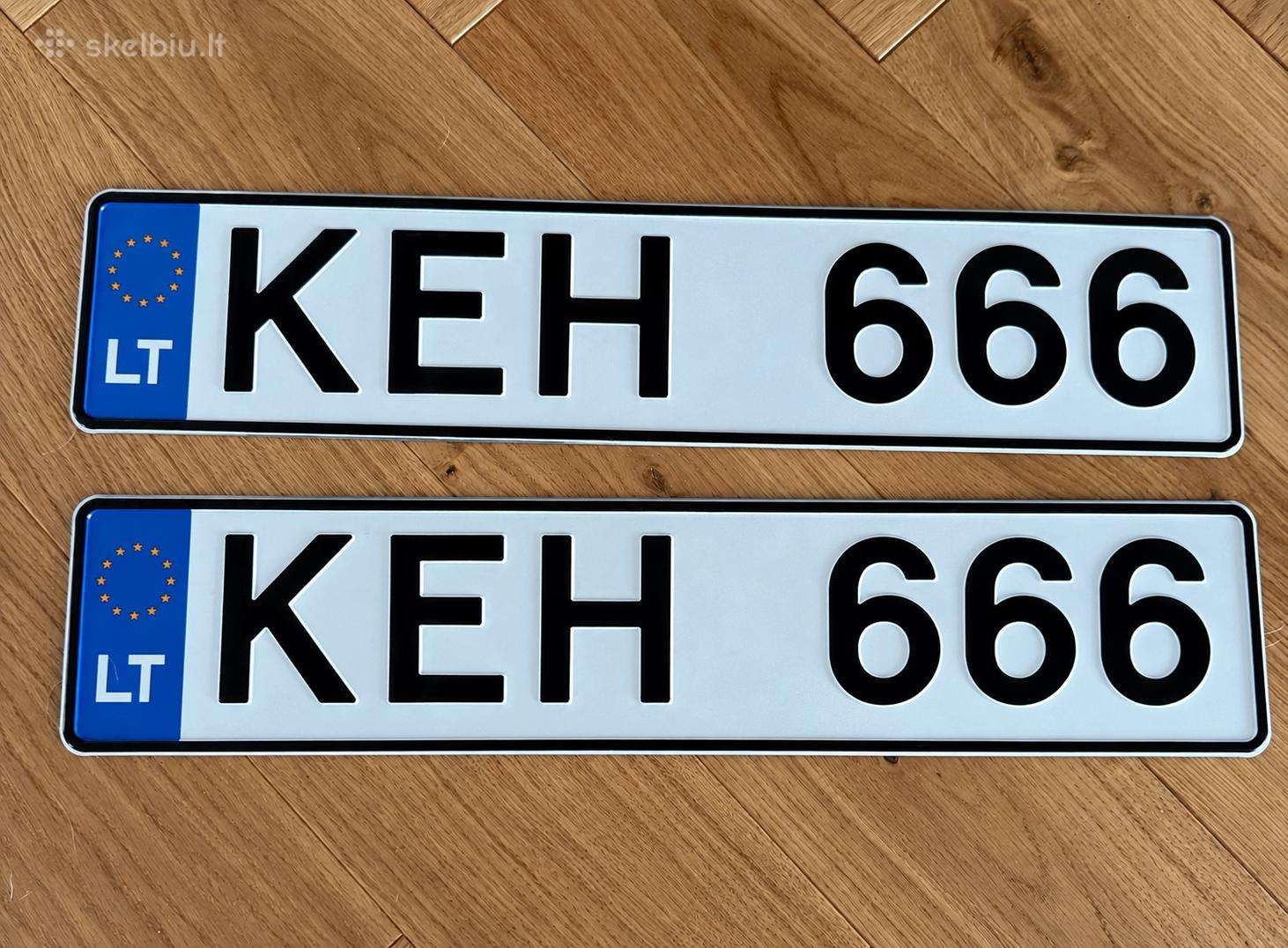 Valstybiniai numeriai Keh666