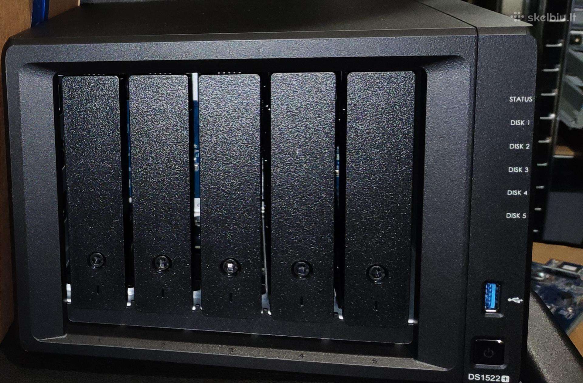 Synology Ds1522+ 5 diskų, Ryzen Cpu, 8gb RAM