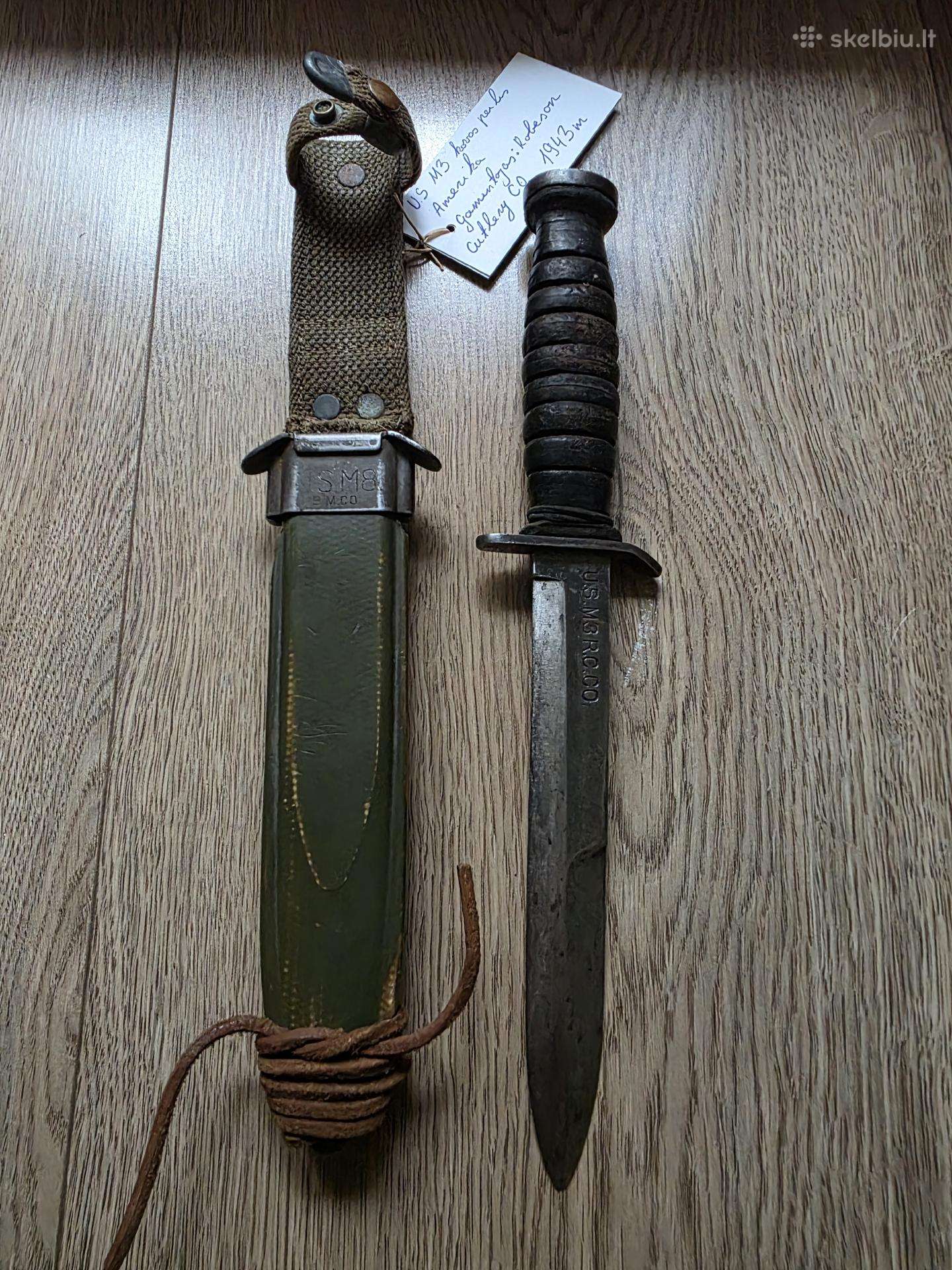 1943m Amerikietiškas kovos peilis