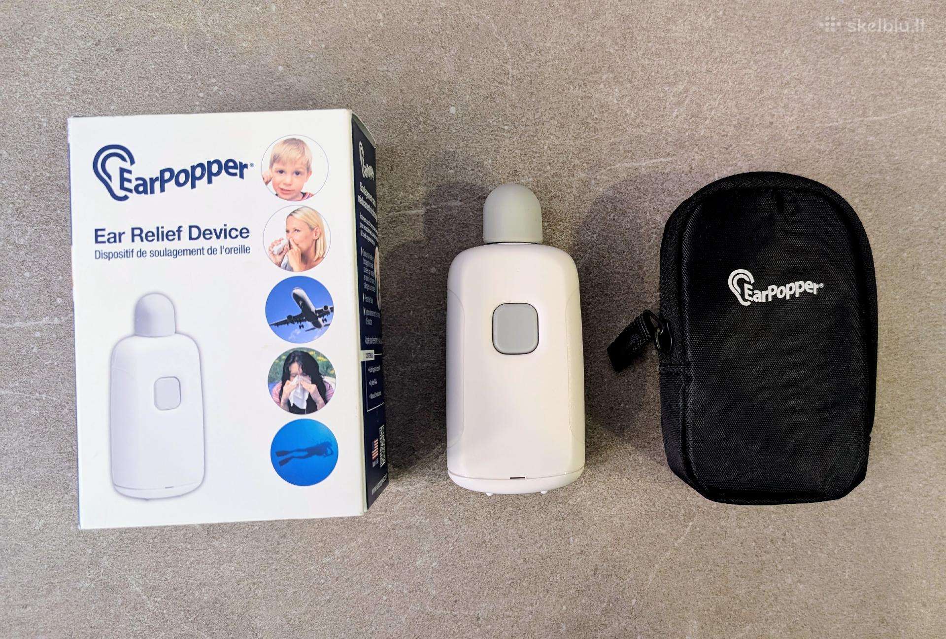 „earpopper“ vidinės ausies slėgiui reguliuoti