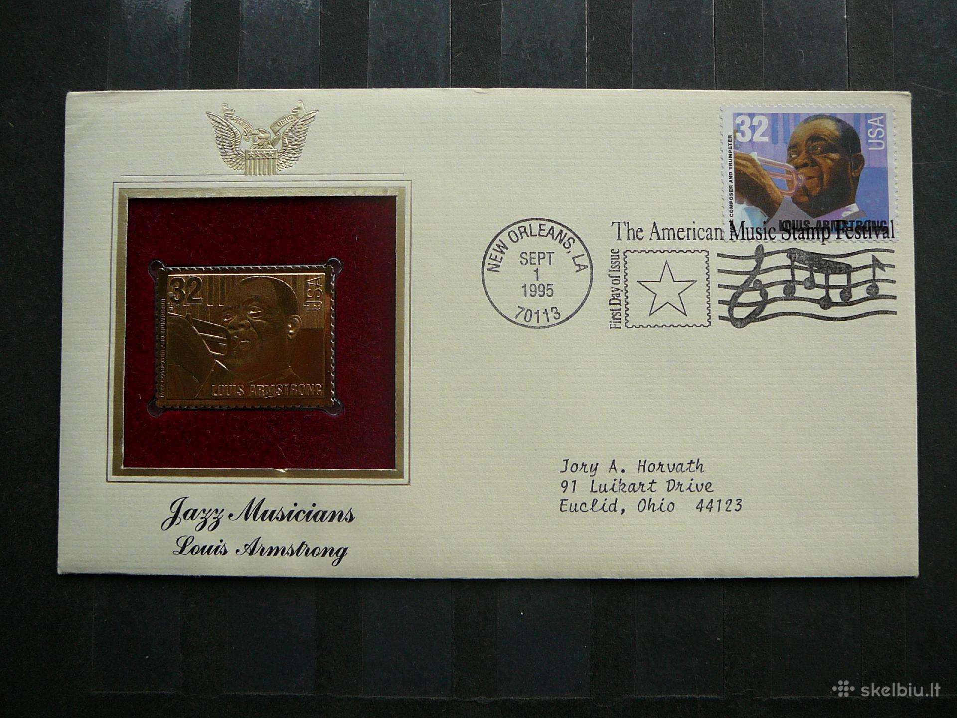 Fdc Muzika L. Armstrongas JAV 1995 uss85v