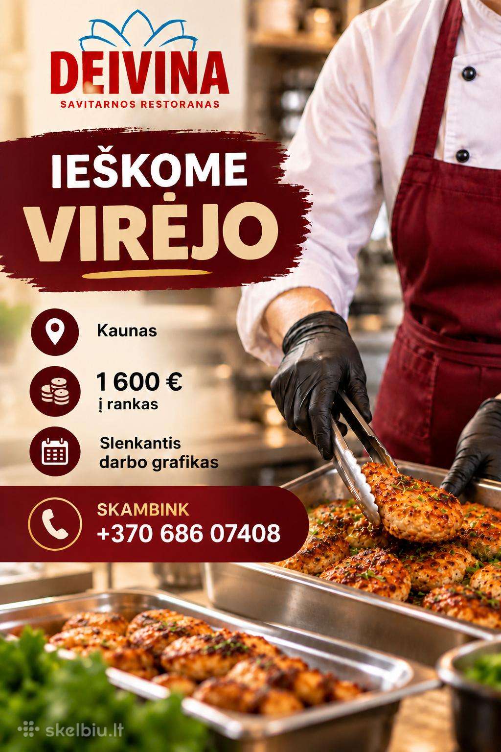 Virėjas (-a) savitarnos restorane Kaune