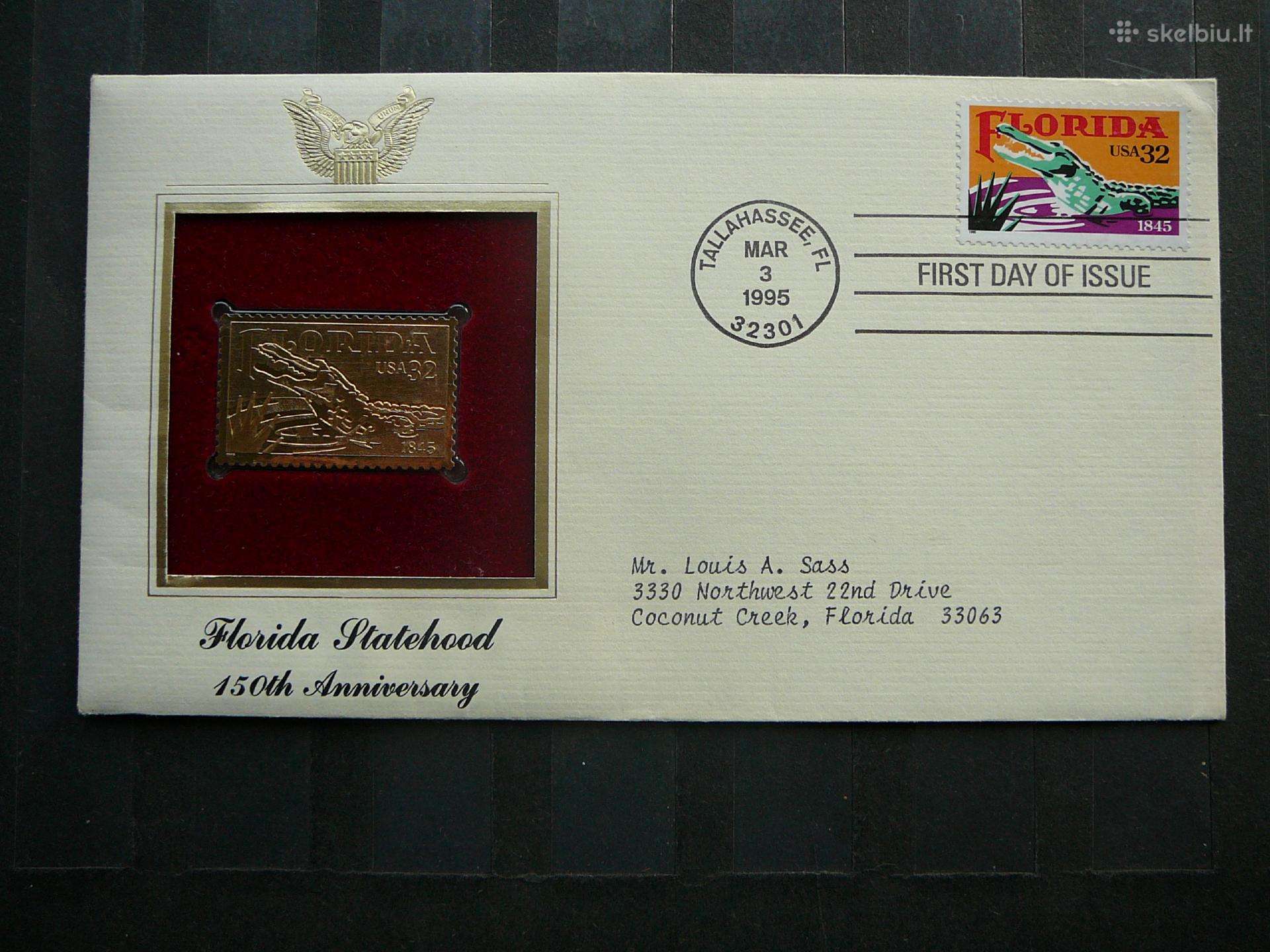 Fdc Florida JAV 1995 uss95v