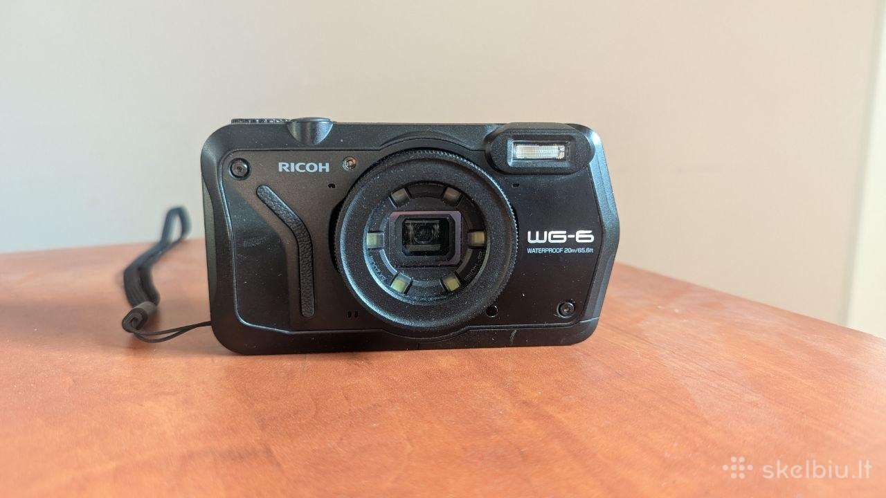 Parduodamas Ricoh Wg-6 Black atsparus kompaktiškas