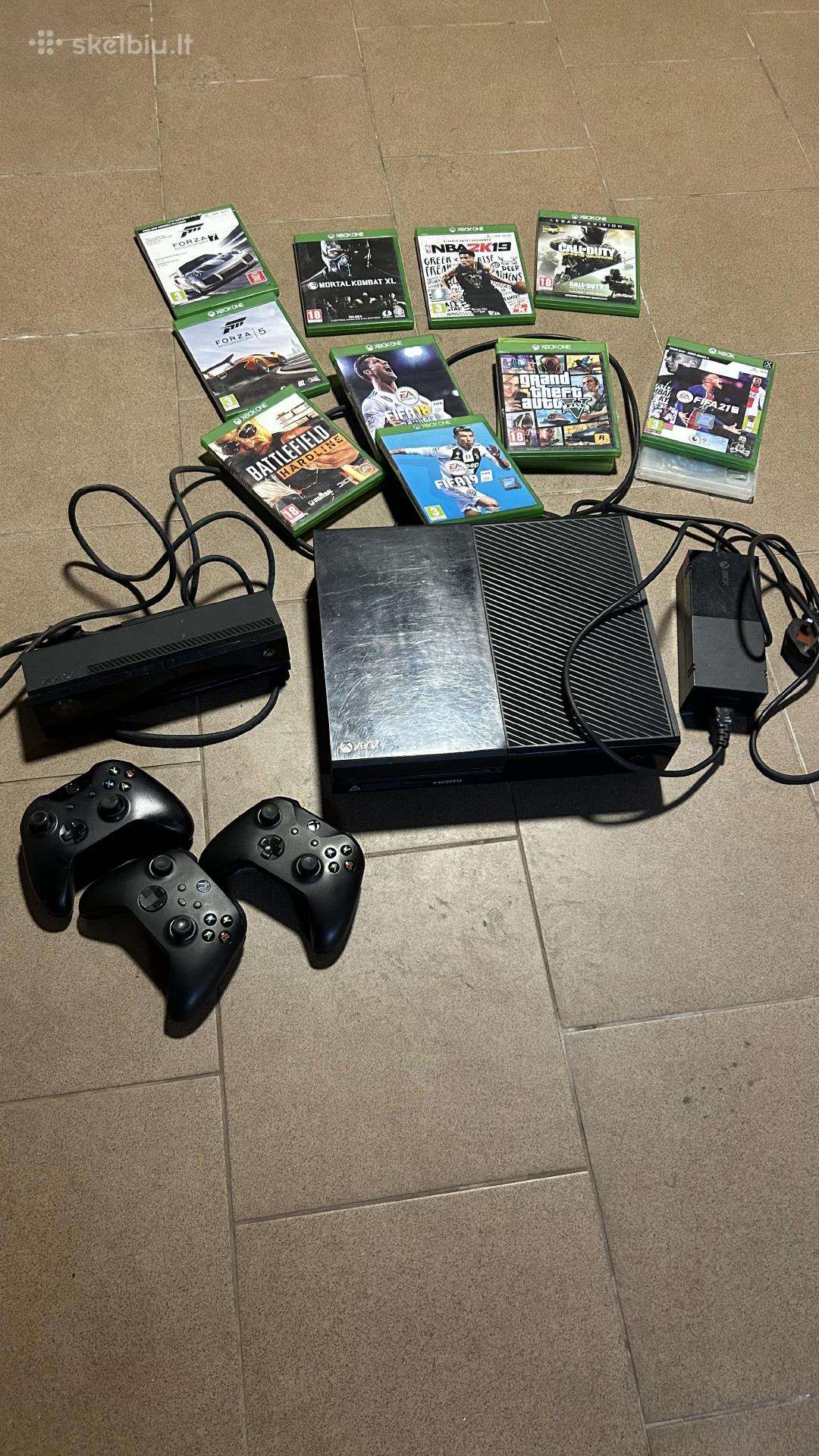 Xbox one +kinect+3 pultai+zaidimai