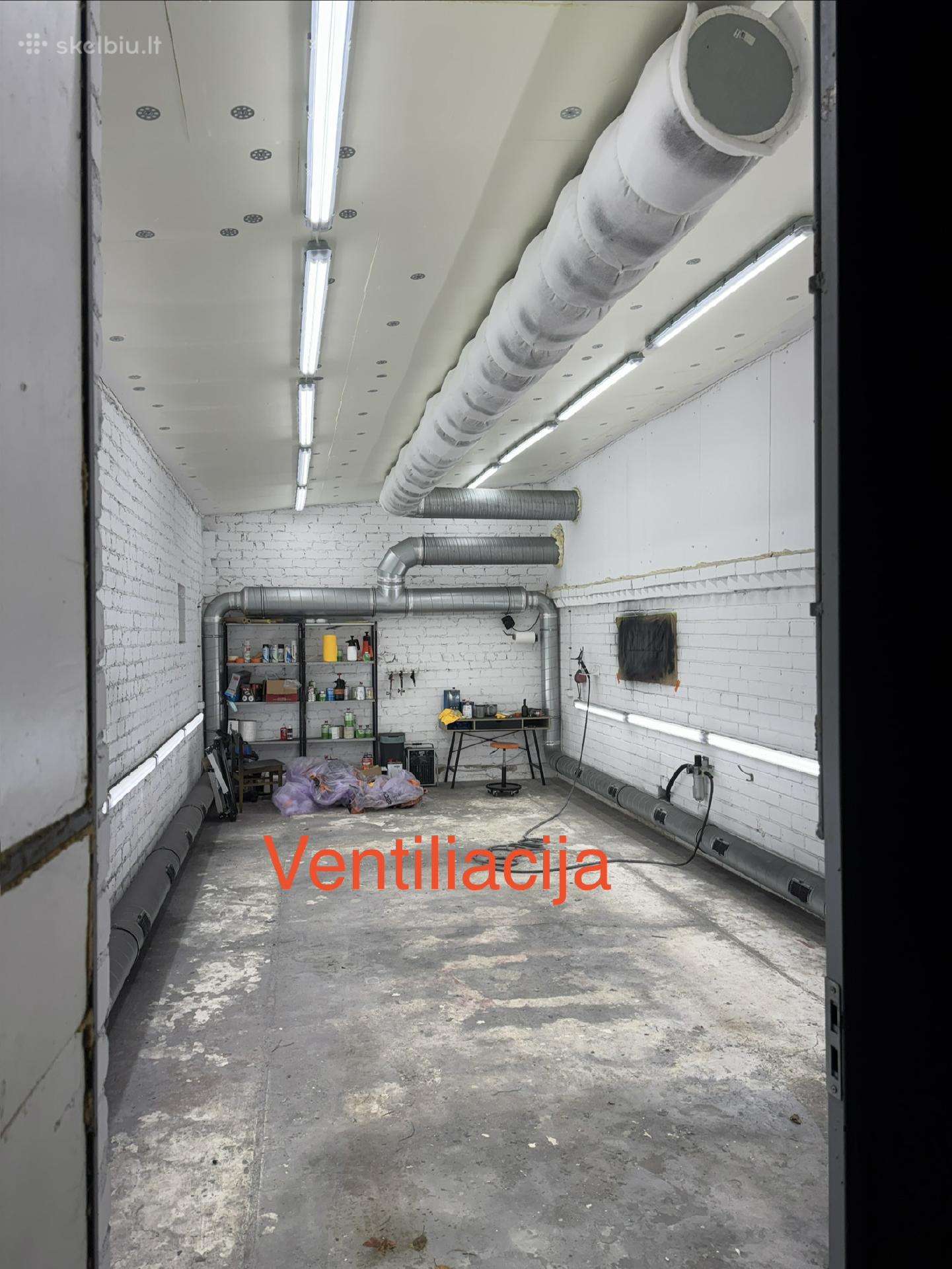 Dažymo kameros ventiliacinė sistema