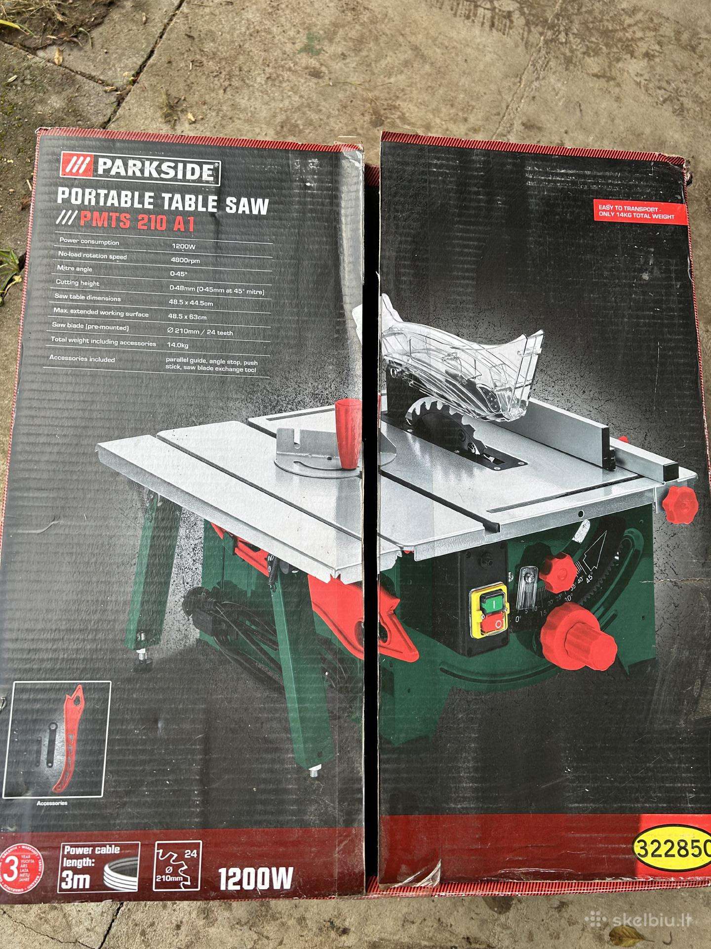 Stalinis diskinis pjūklas su darbastaliu Parkside