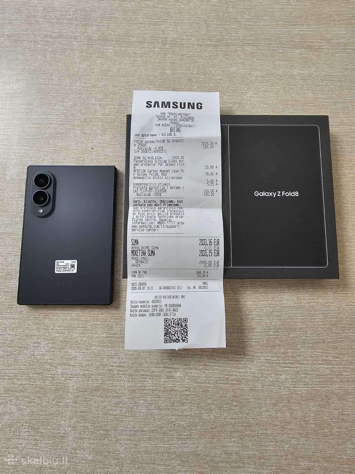Samsung Galaxy Z Fold 8 256gb/12gb Garantija