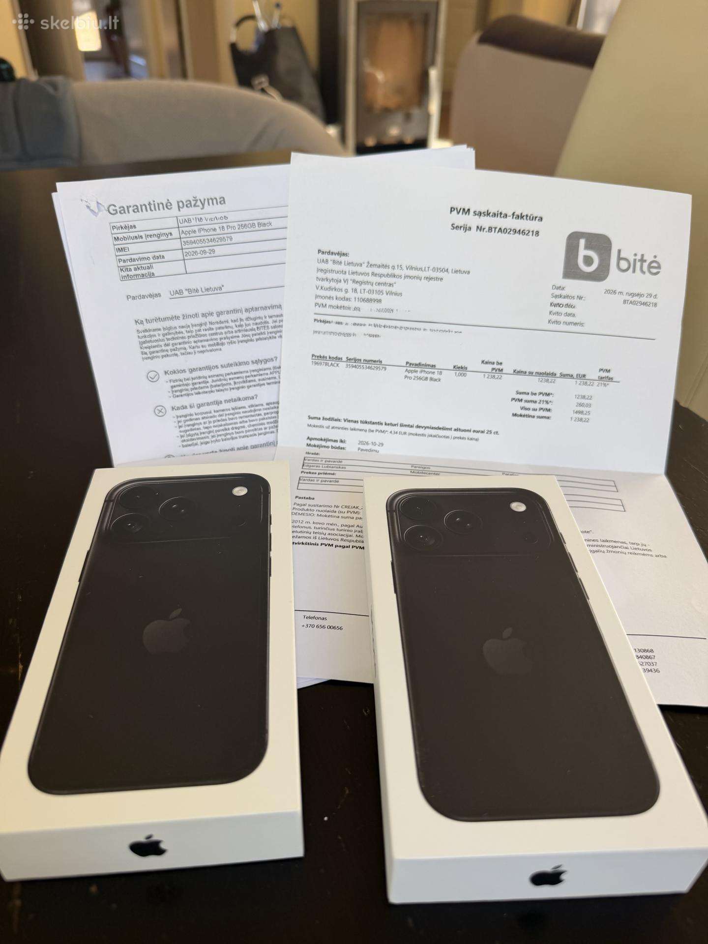 iPhone 18 Pro 256gb black naujas lietuviskas