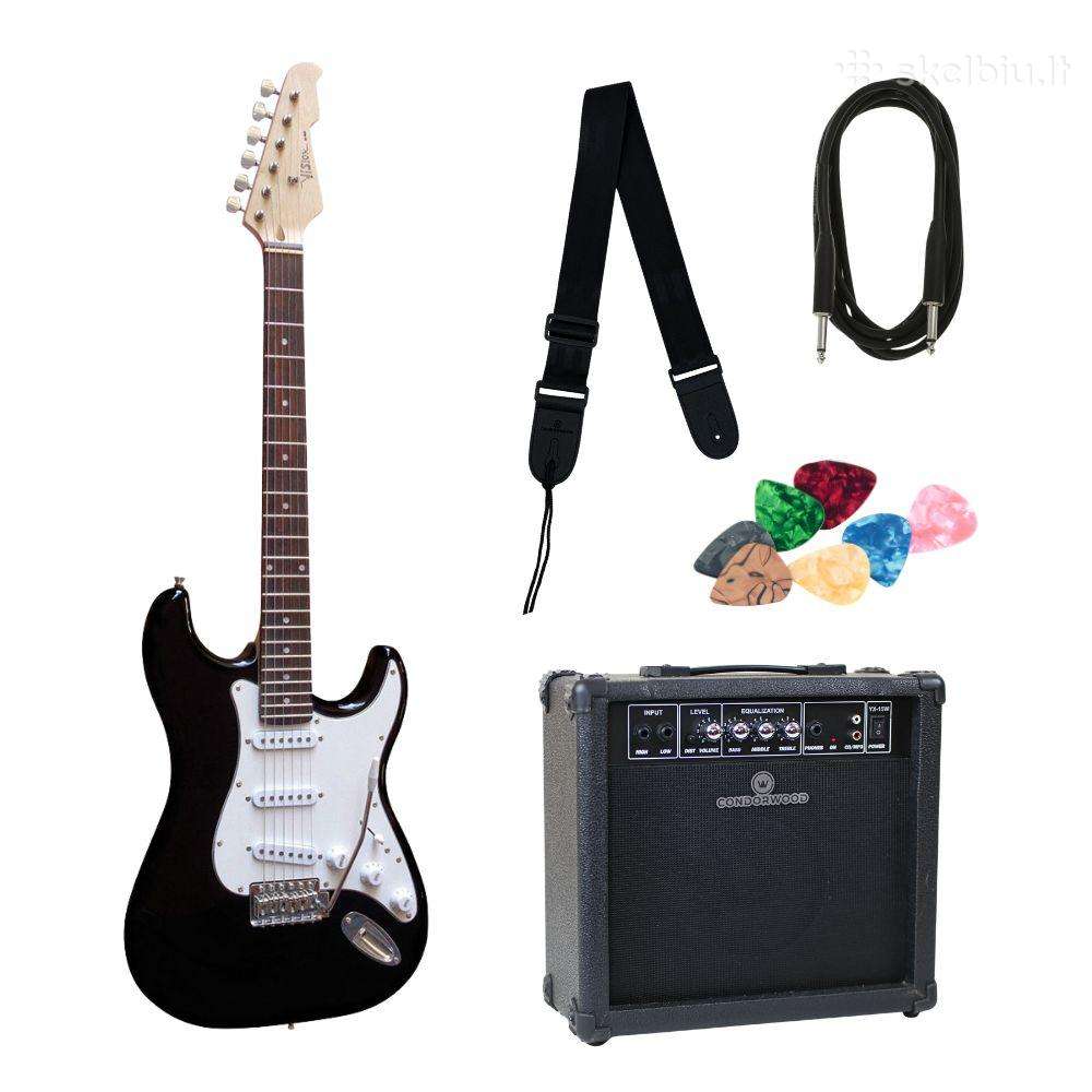 Elektrinė gitara St5 Bk su rinkiniu Starter