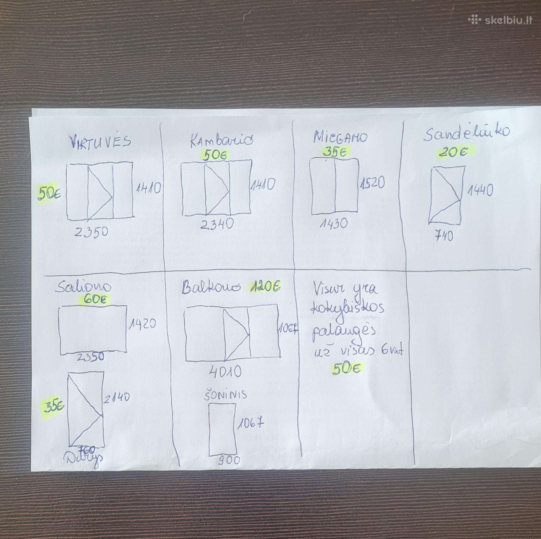 Naudoti plastikiniai langai
