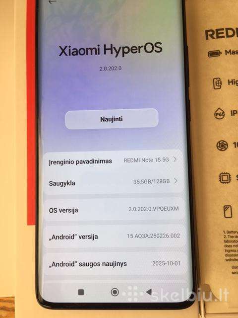 Parduodu tel. Redmi note 15 5G