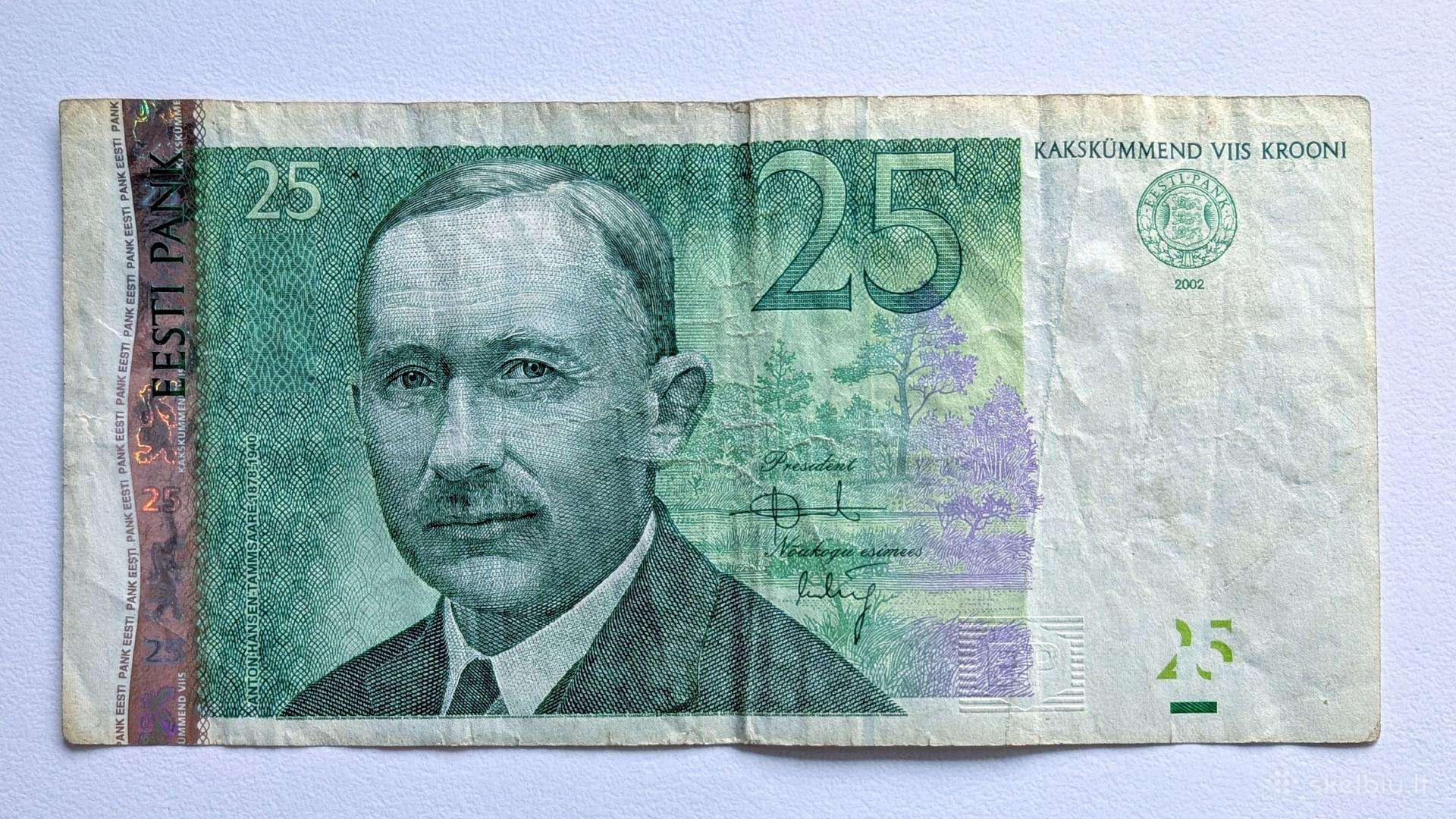 Estijos kronos – 25 Kronų banknotas, 2002 m.