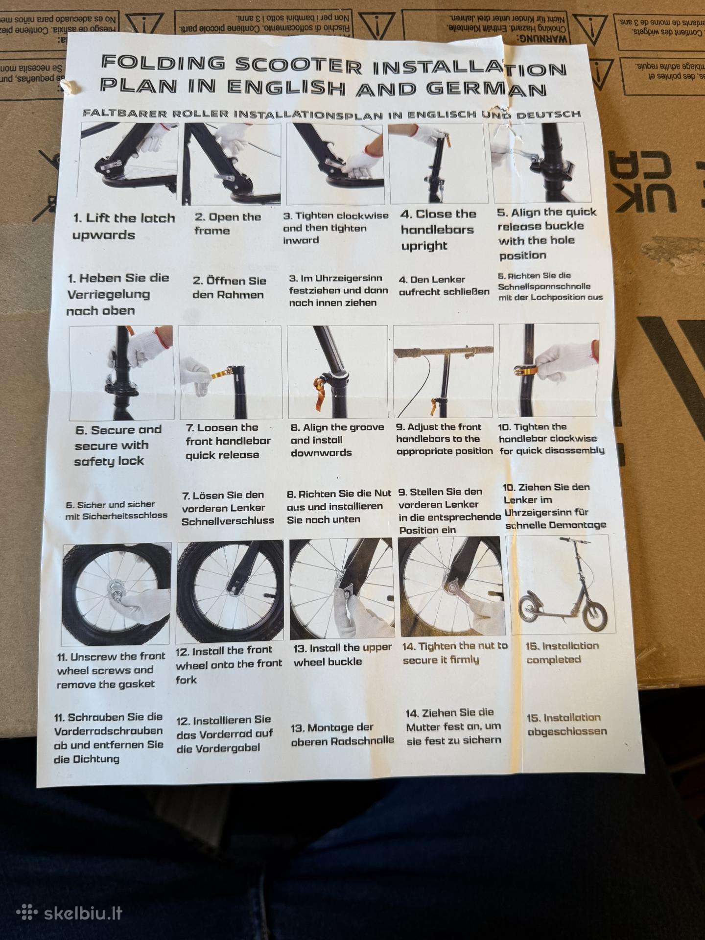 „milley“ paspirtukas su dideliais ratais