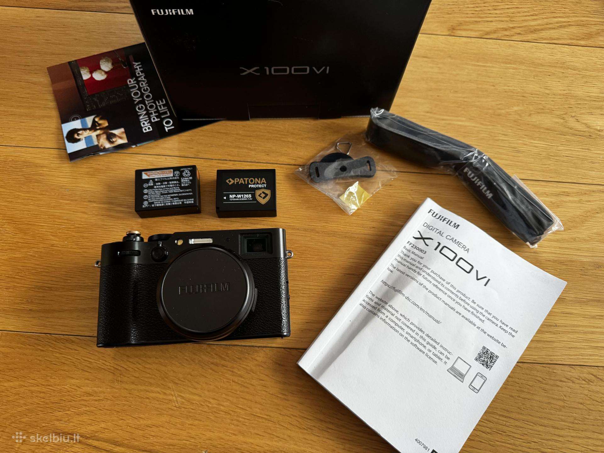 Fujifilm X100vi mazai naudotas Garantija, Priedai