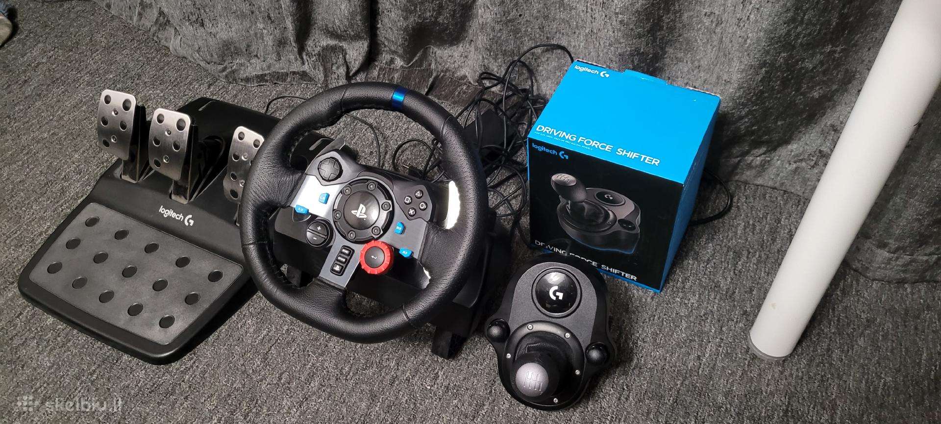Logitech g29 + pavarų svirtis