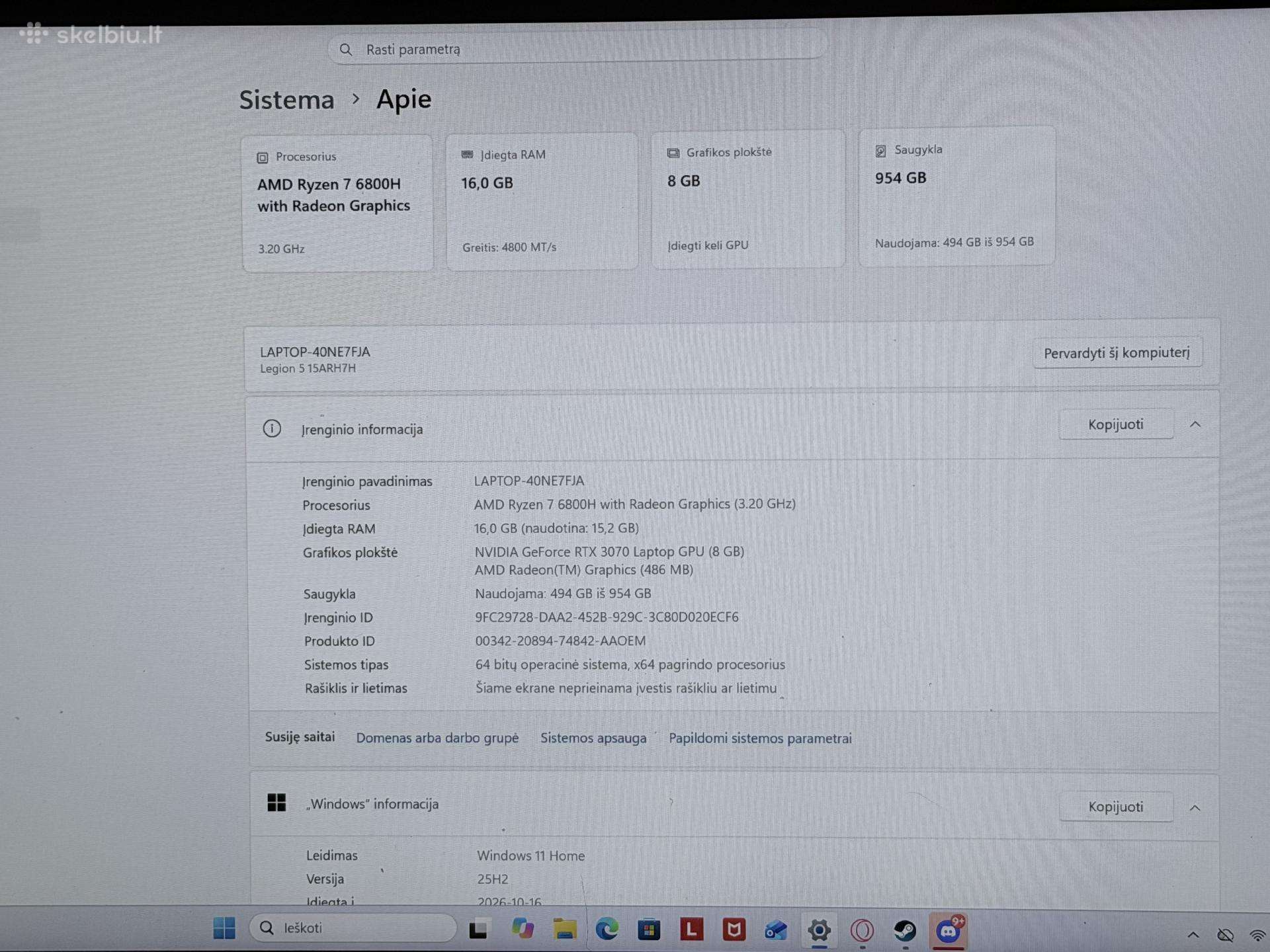 Laptopas zaidimu