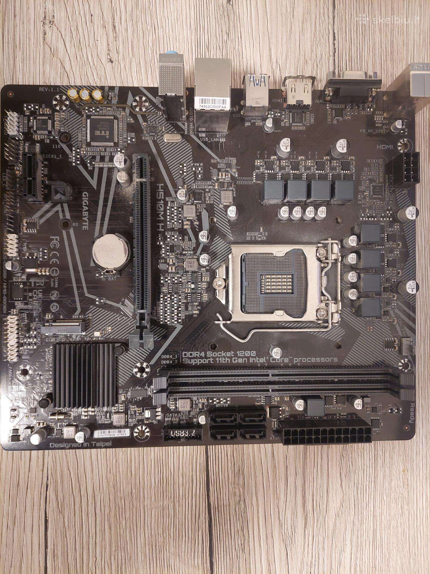 Motininė plokštė Gigabyte H510m H