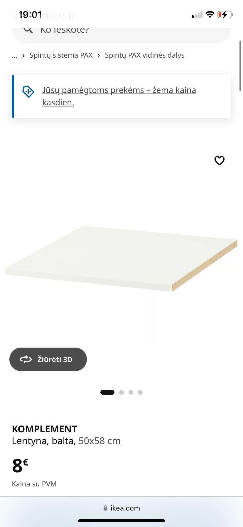 Ikea Pax Komplement lentynos 2vnt