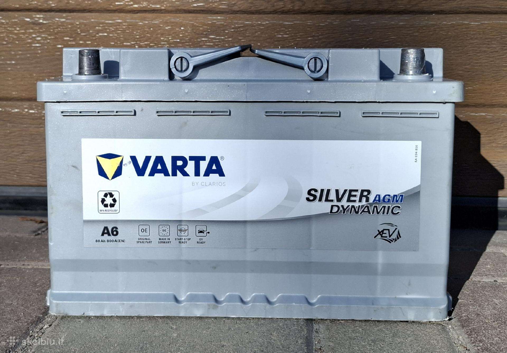 Naudotas akumuletorius Varta A6