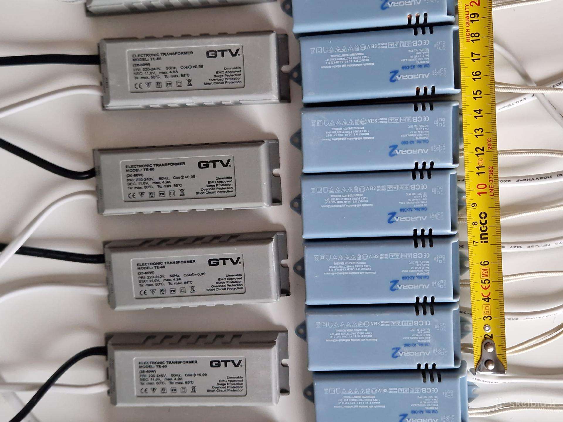 Įtampos keitikliai transformatoriai 220v 12v
