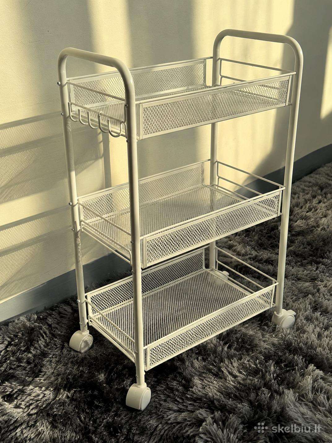 Weldun trijų aukštų metalinis vežimėlis