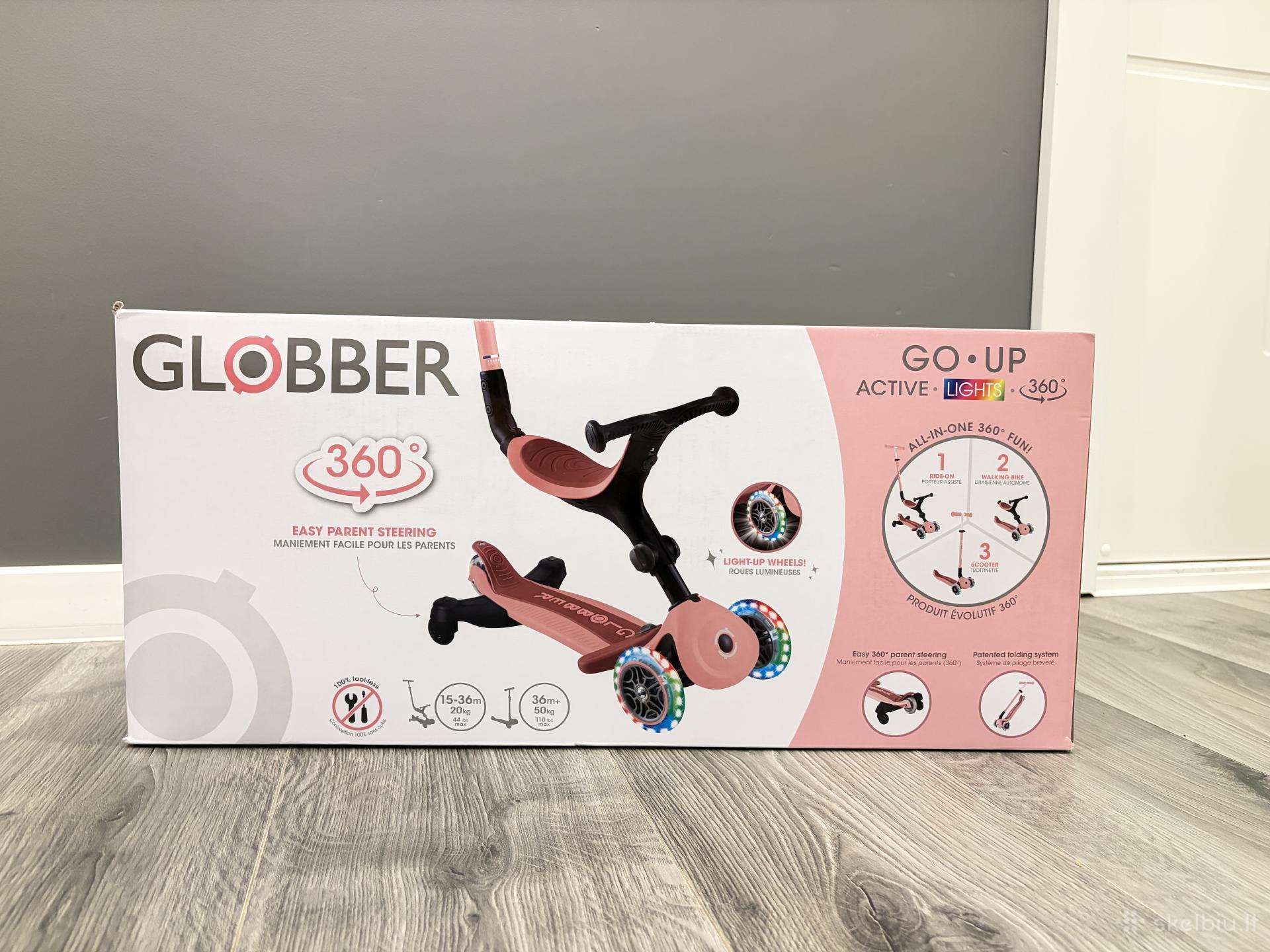 Globber Go Up Active Lights 360 paspirtukas