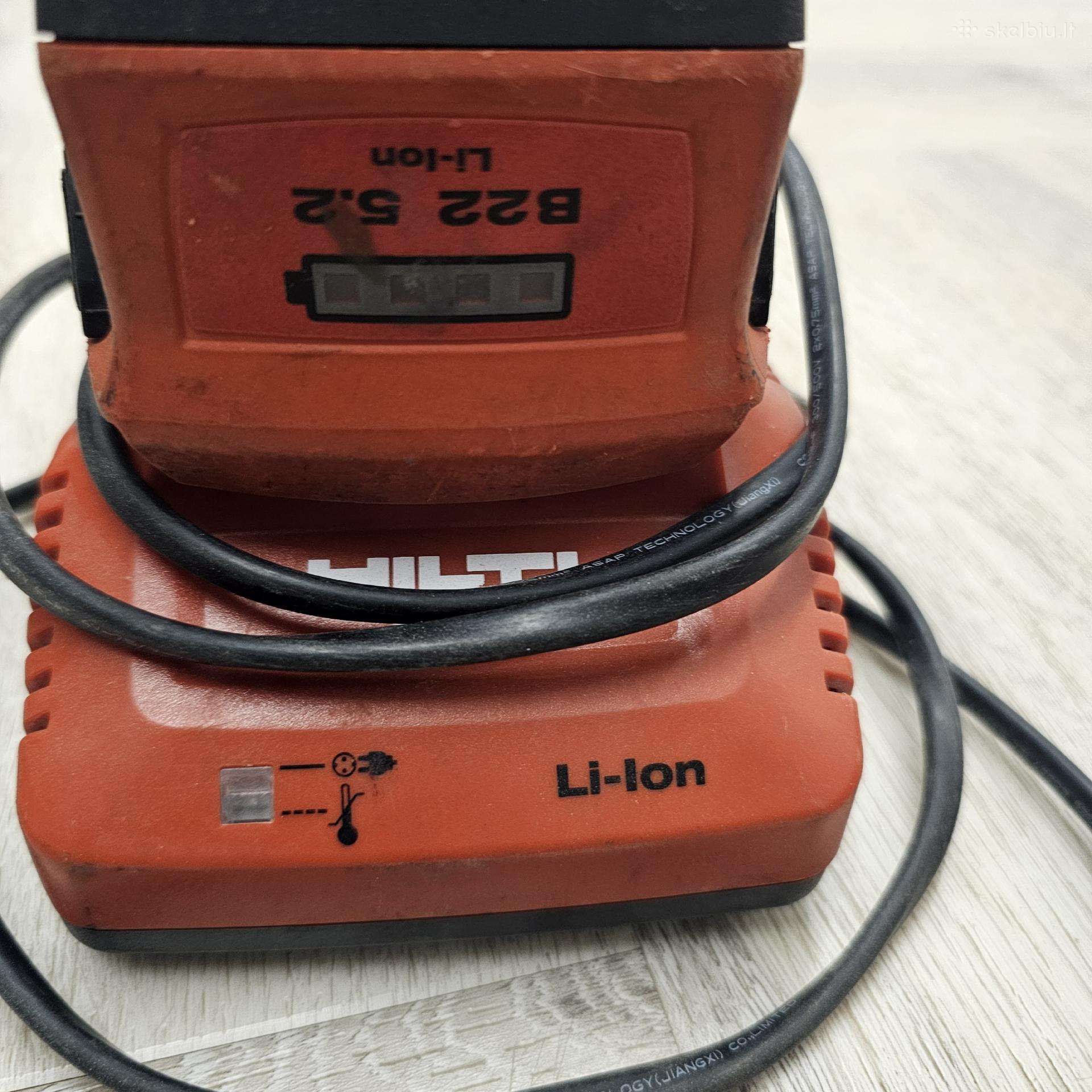 Hilti akumuliatorius ir pakrovėjas 5.2ah