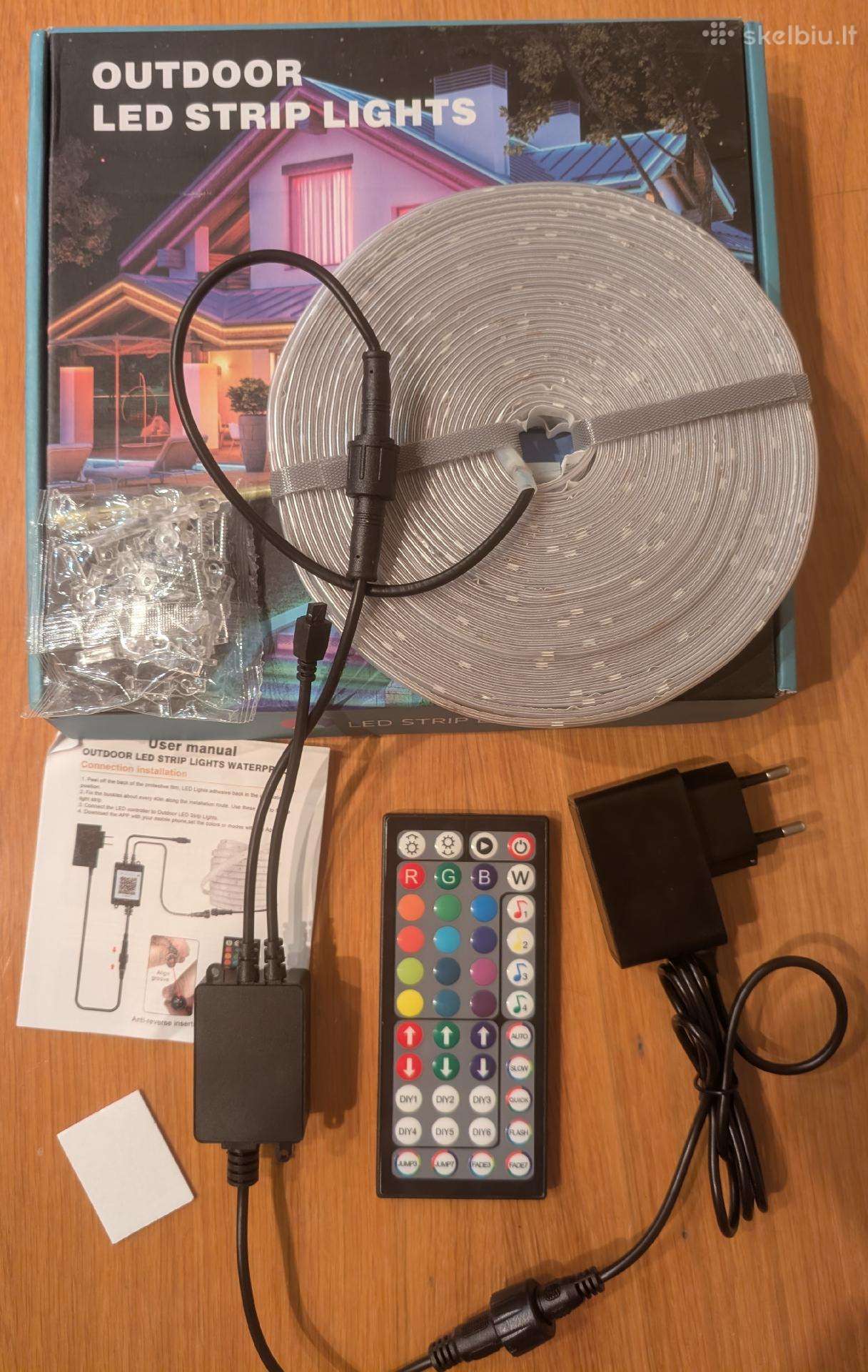 Lauko LED juosta 18m Ip68 (Rgb, App / Pultelis)