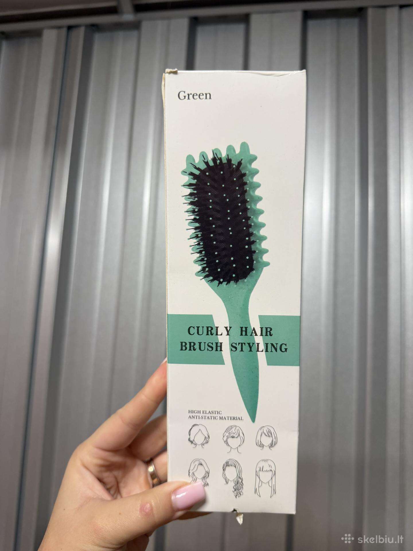 Žalias garbanų formavimo šepetys „Curly Hair Brush