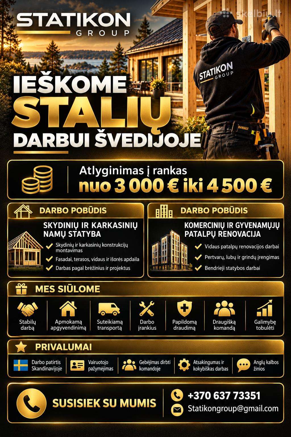 Ieškome atsakingų ir motyvuotų darbuotojų