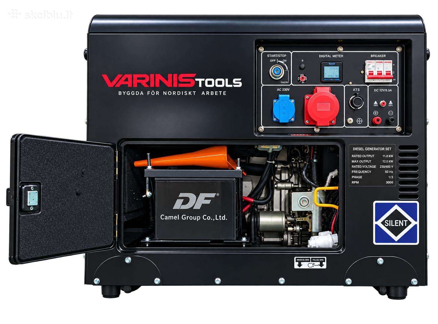 Dyzelinis generatorius 11 kw – 230 V / 400 V/ Avr