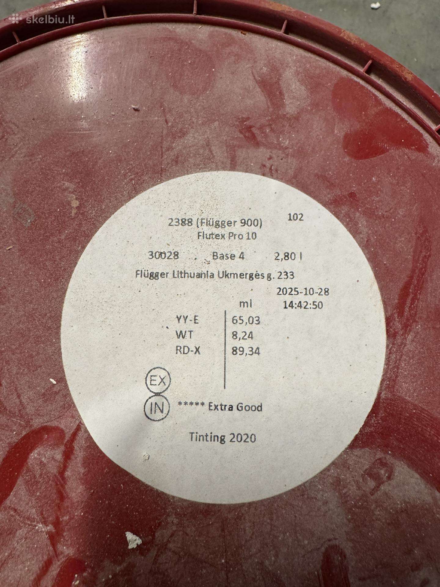 Flügger Pro 10 dažai, pusiau matiniai, spalva 2388