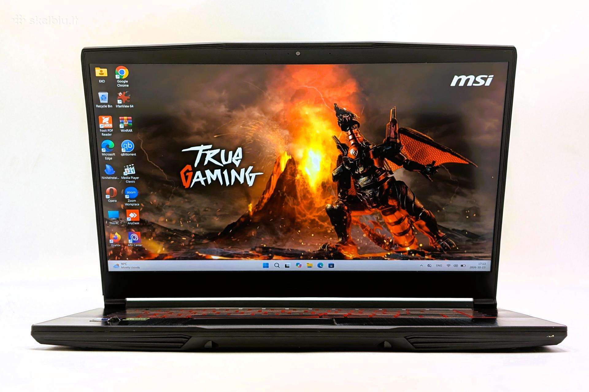 Msi Gf63 Thin i5-11400h 16/256 Gtx1650 Žaidimams