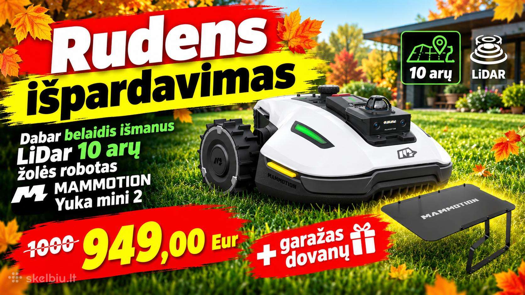 Robotas žoliapjovė Mammotion Yuka mini 2 1000lidar