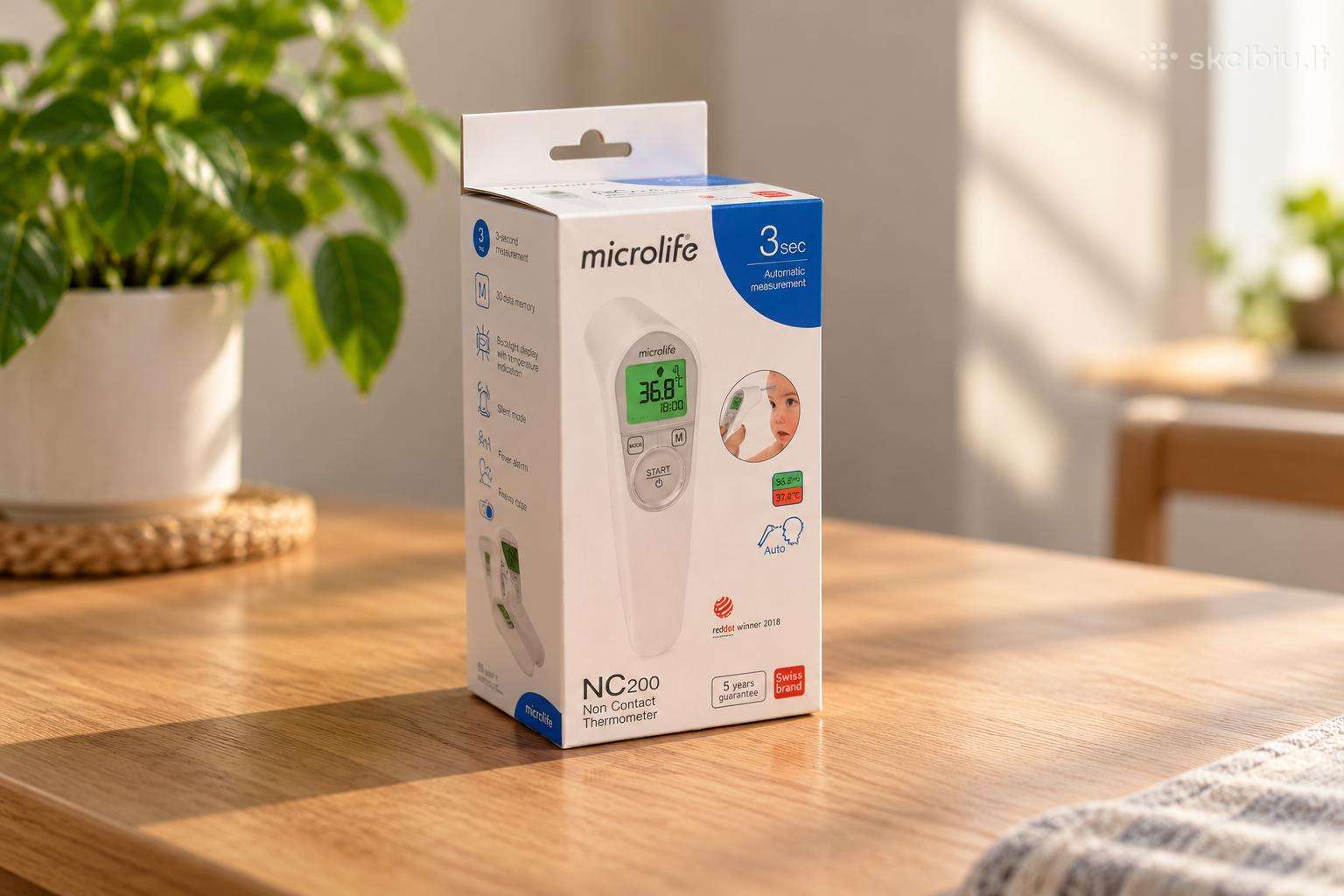 Naujas bekontaktis termometras Microlife Nc200