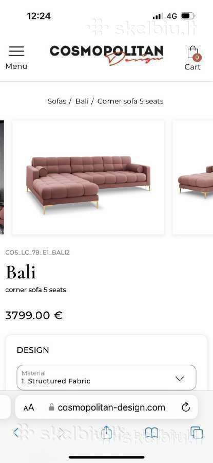 Kampinė sofa