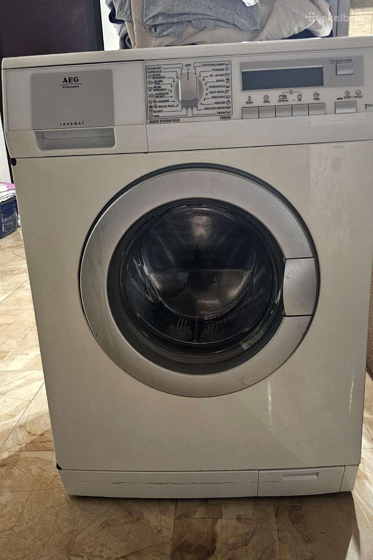 Skalbimo mašina Aeg Lavamat 7 kg, pilnai veikiant