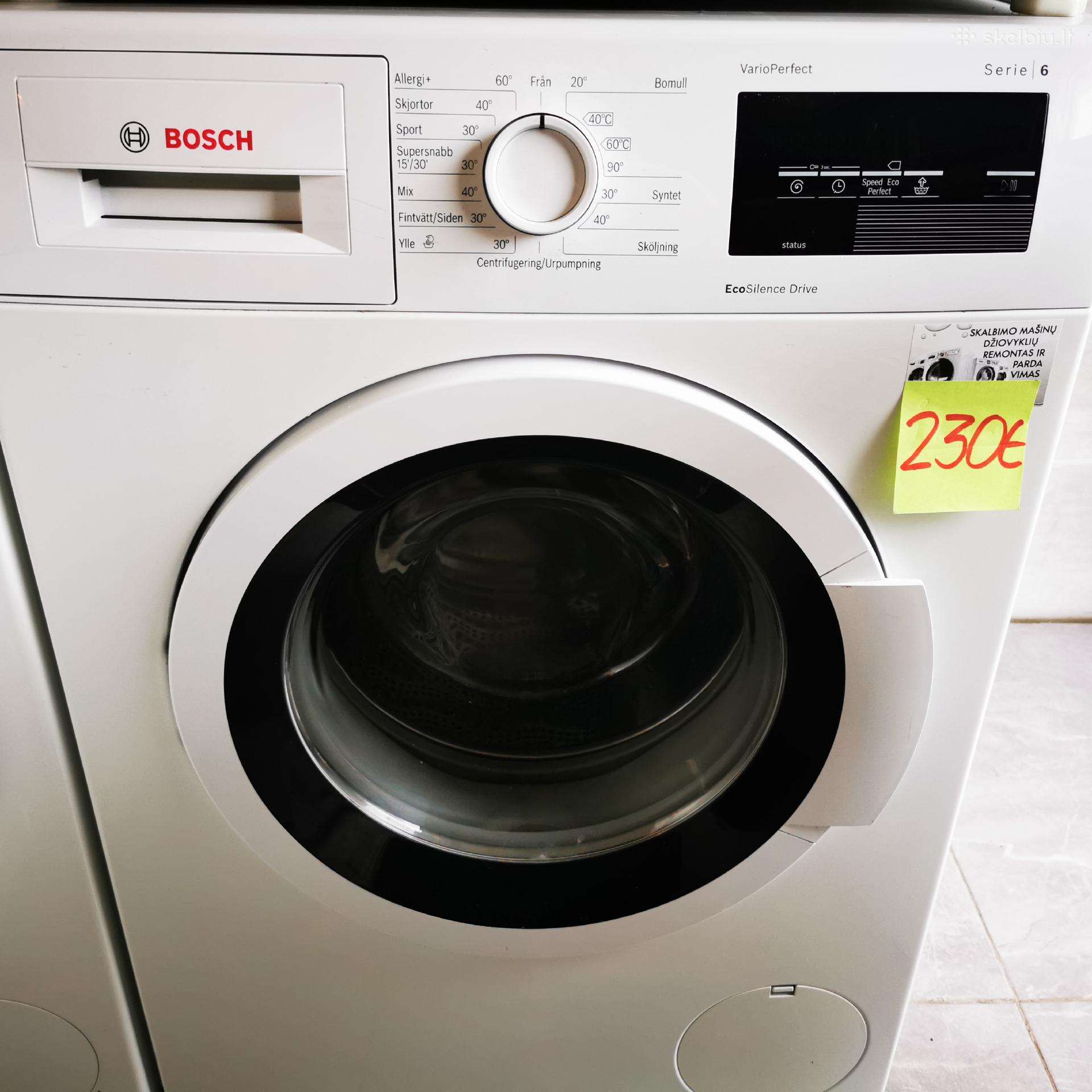 Skalbimo mašina Bosch 8kg. 6mėn garantija