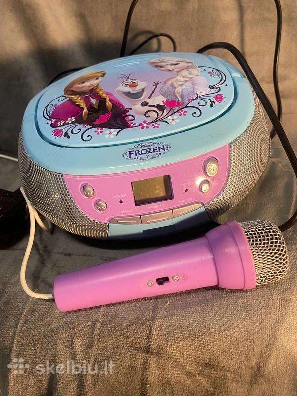 Disney Frozen CD grotuvas magnetofonas su mikrofon